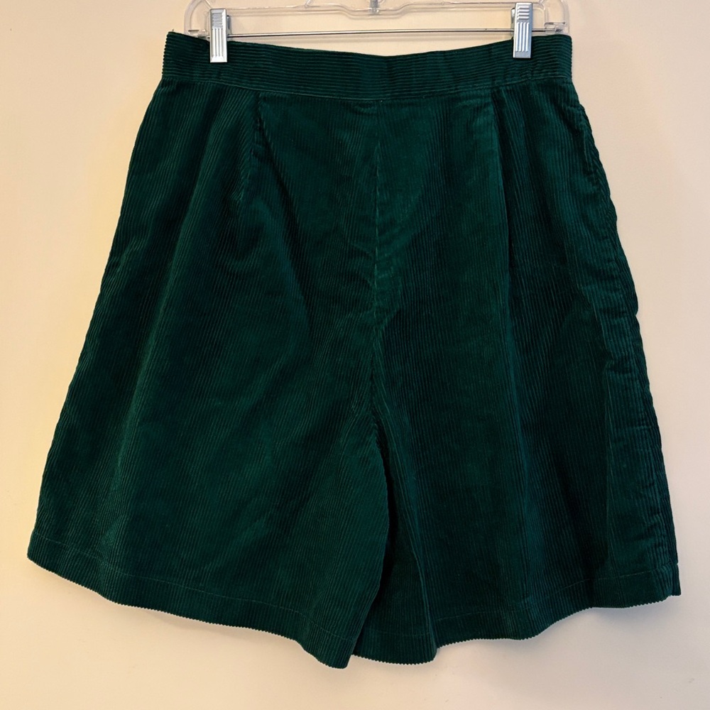 Vintage David Hollis Women’s Green Academia 90s Preppy Corduroy Skort, size 16 - Picture 4 of 4